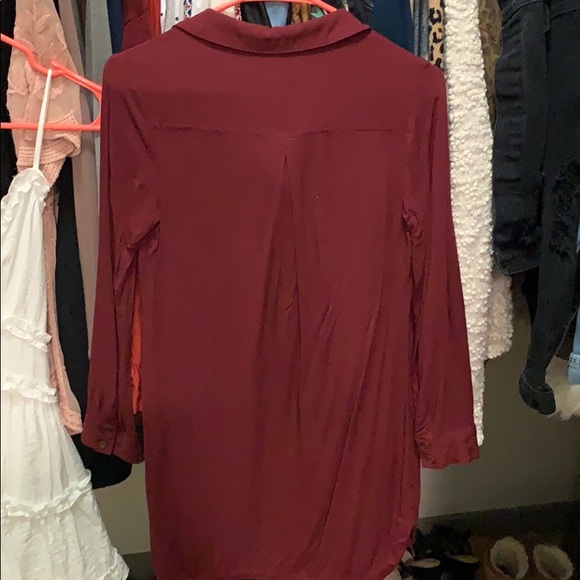 Maroon long sleeve dress - Picture 4 of 4